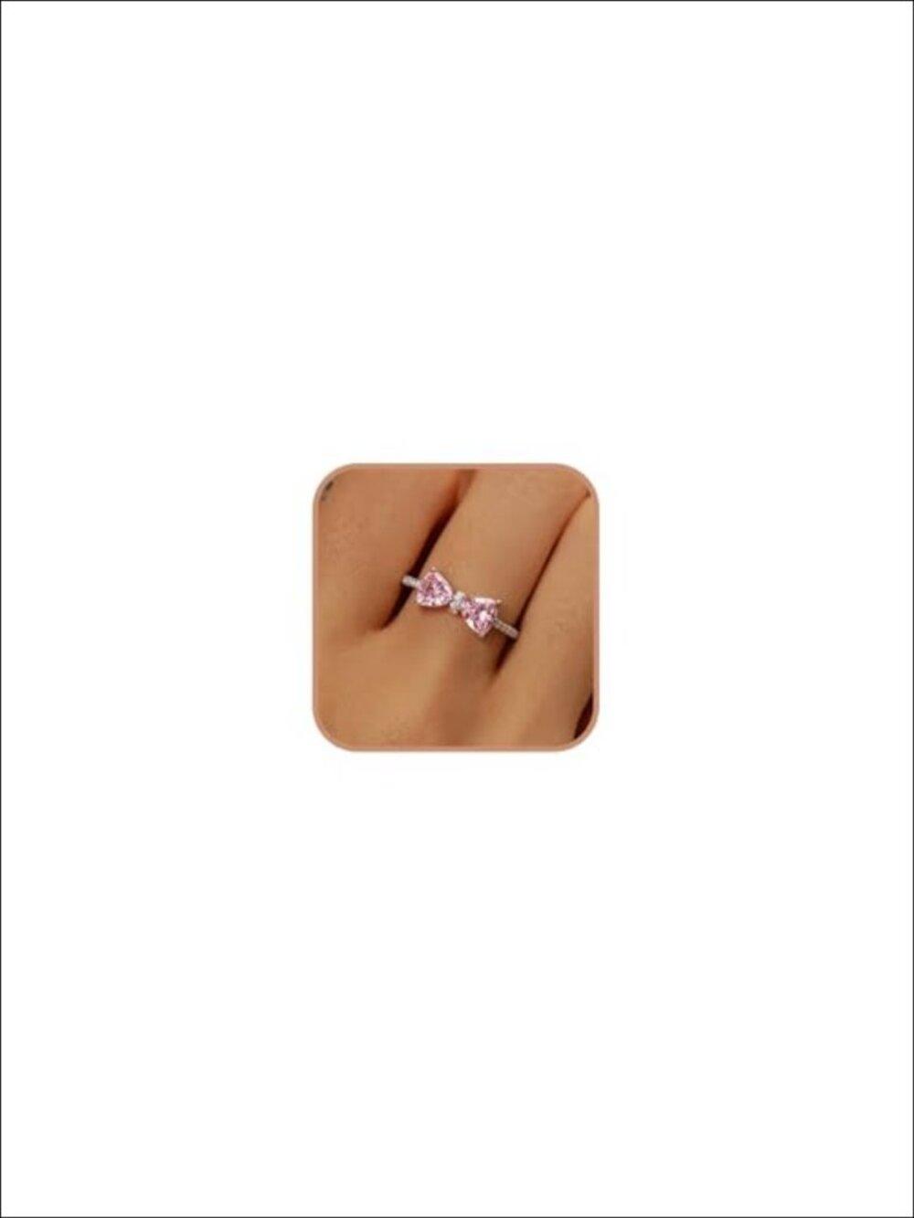 925 Sterling Silver Bow Knot Promise Ring Dainty CZ Stackable Jewelry